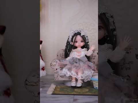 Bjd Dolls for Girls Hinged Doll with Clothes Purple Brown Eyed Articulated Toys for Children DIY