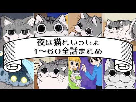 【全話まとめ:作業用】夜は猫といっしょ1夜～60夜【字幕付き】