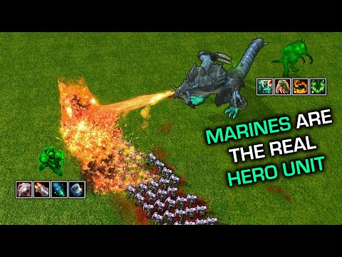 Which of these heroes can beat 80 Marines?【Daily StarCraft Brawl】