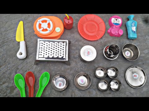 DIY unboxing amazing mini kitchen set plastic and steel @existclay