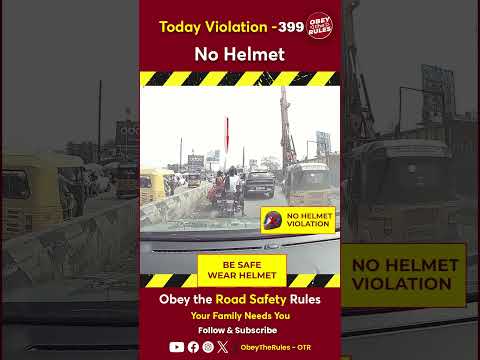 Today Violation 399 - Keep your ride safe with a helmet #chennaitrafficpolice #otr #obeytherules