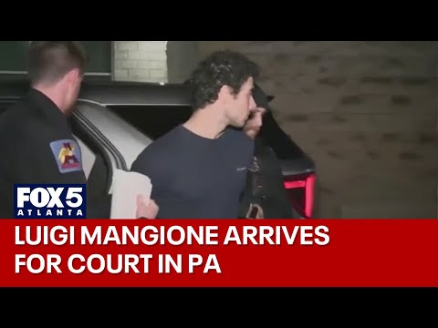 Luigi Mangione arrives for court in Pennsylvania