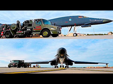 B-1B Lancer Airmen PUSH Limits in EXTREME Hot Pit Refueling!