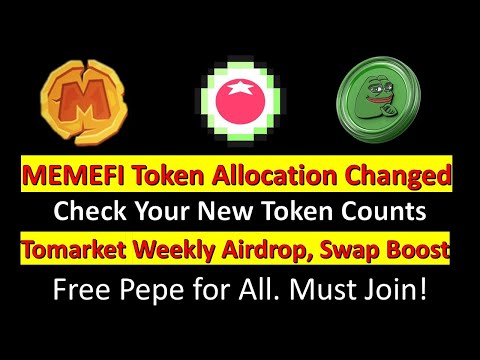 Tomarket Weekly Airdrop & Swap Boost! MEMEFI Token Update + Free Pepe for Everyone – Don't Miss Out!