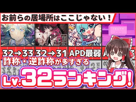 【詐称すぎ】超絶大崩壊！レベル32ランキング！【プロセカ】