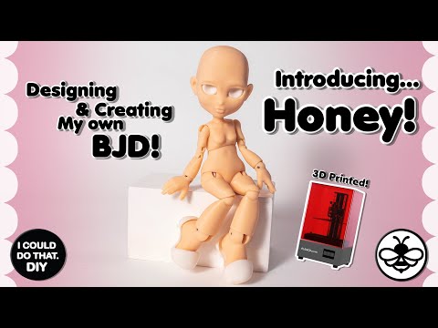 🐝🍯 INTRODUCING.. HONEY!!! 🍯🐝 DESIGNING & CREATING MY OWN BJD!! 3D PRINTED!!!