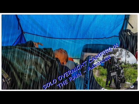 SOLO CAMPING ADVANCED IN RAIN STORM - RELAXING IN THE TENT - ASMR