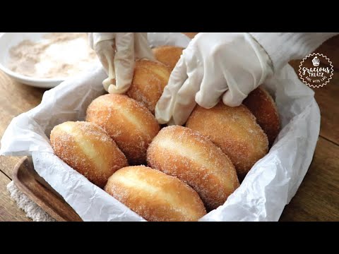 Amazing Soft Sugar Doughnuts Easy | Berliners Recipe | No Eggs