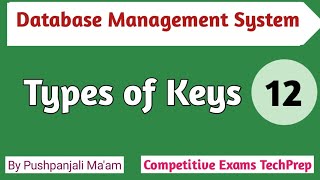 Types of Keys in Database Management System in Hindi