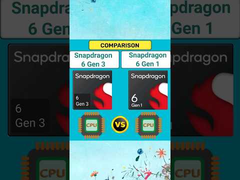 Snapdragon 6 Gen 3 vs Snapdragon 6 Gen 1