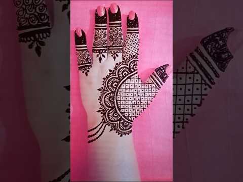 Simple back hand mehndi design trick #mehndi #youtubeshorts #shorts #viralvideo