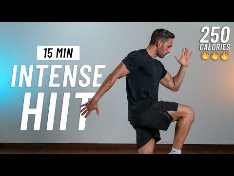 15 MIN INTENSE HIIT WORKOUT - ALL STANDING - Full Body Cardio, No Equipment, No Repeats