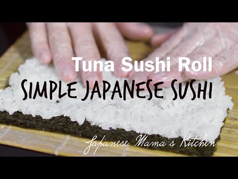 How to make simple Japanese sushi roll /Tuna Sushi Roll/  鉄火巻き#sushi