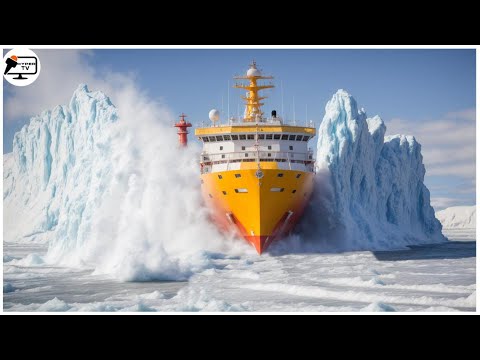 Mighty Giants on Ice: Massive Heavy Machinery Breaking Through Ice to Conquer the World