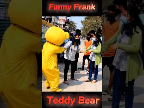 teddy bear dekhkar ladki to gussa 😈 ho gaya #funny #comedy #amaction #prank