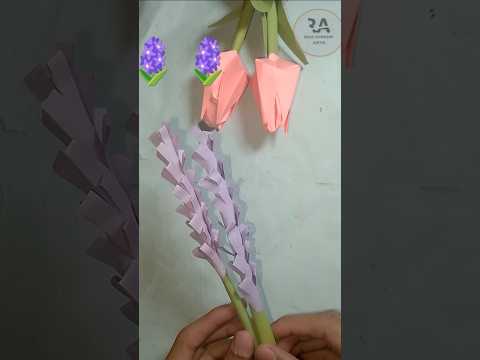 Lavender 🪻 flowers with paper #diy #viralshort #craft