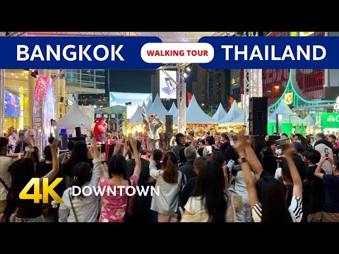 BANGKOK TODAY 🇹🇭 Downtown night walk form Central World | Bangkok street food