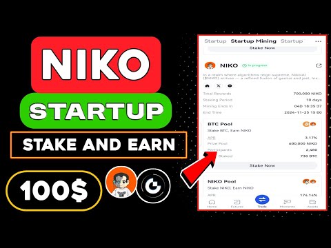 Gate.io “Startup Mining” Stake to Earn: NikolAI(NIKO) 🤑 Gateio Startup Mining Project 🤑