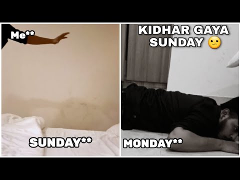 Kidhar Gaya Sunday 😕😥 #shorts #comedy #funny