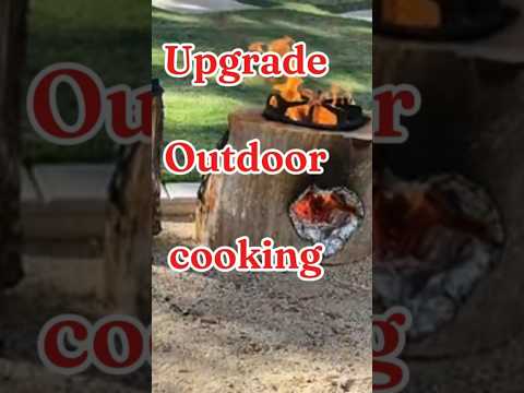 stove top wood burner camping hack #chainsaw