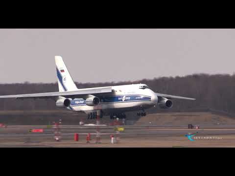 " ロシアのタイヤが沢山ある巨大飛行機が新千歳に飛来!! " Volga-Dnepr Airlines(VDA) Antonov An-124-100 Ruslan RA-28027