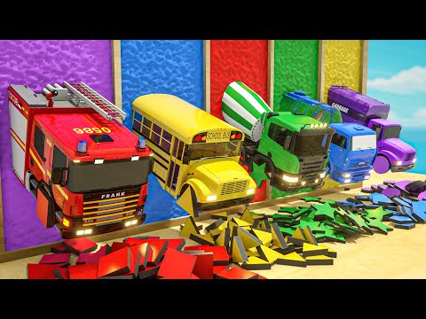 Wheels On the Bus + Baby Shark | Jump in a pool, change a tire | Baby Nursery Rhymes & Kids Songs