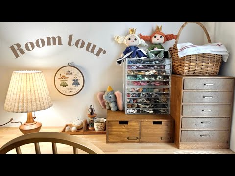 【Room tour🏡】手芸とディズニーに囲まれた暮らし🐭🧵｜お気に入りの雑貨紹介｜無印良品｜注文住宅🪑