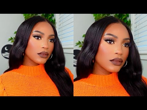 DETAILED FULL GLAM MAKEUP TUTORIAL FOR BEGINNERS  || CHOCOLATE MAKEUP LOOK #brownskin #darkskin