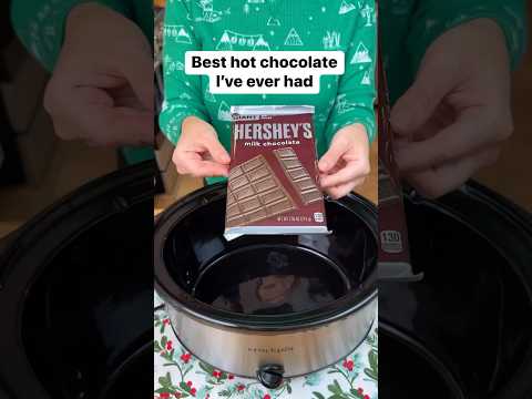 Simple crockpot hot chocolate recipe #chocolatelover #christmas2024 #hotchocolaterecipe