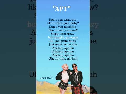 ROSÉ & Bruno Mars - APT. lyrics (Verse-2) #apt_rosé_brunomars_lyrics​ #apt​