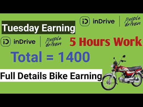 Today Earning On Bike | Indriver App Per Earning | 4 Hours Earn Rs,1400