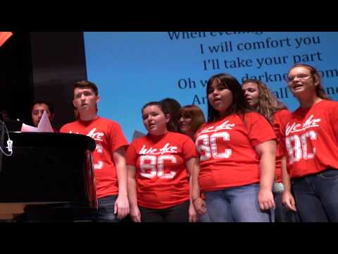 "Bridge over Troubled Water" performed by Bakersfield College Choir, faculty, staff, and admin