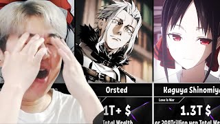 The Richest Anime Characters of All Time | Reacting to AnimeWorld