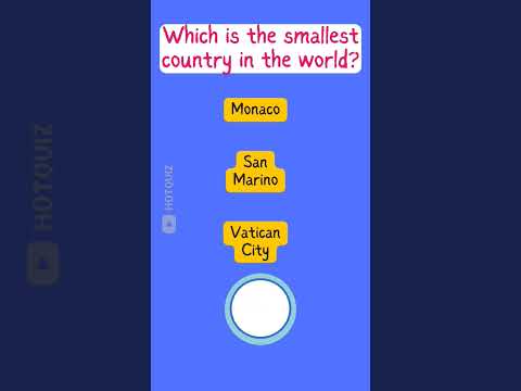 Smallest country in the world🌍? General knowledge | Hot Quiz #shorts