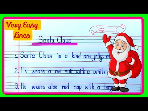 10 Lines On Santa Claus | Santa Claus Essay In English 10 Lines | few lines about santa claus