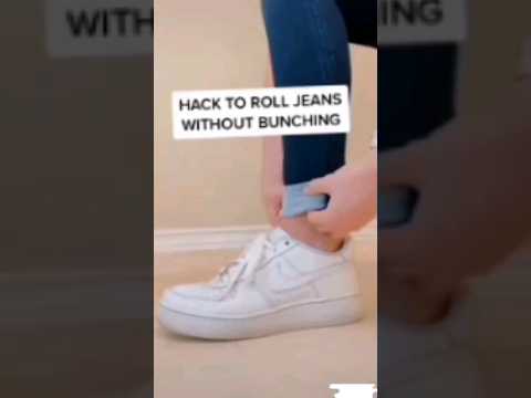 Easy to roll Jeans without bunching#fashion