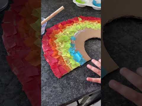 St. Patrick's Day Activity 6 | Cardboard Rainbow Collage 🍀