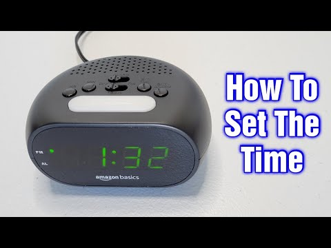 Amazon Basics Small Digital Oval Alarm Clock – How To Set The Time