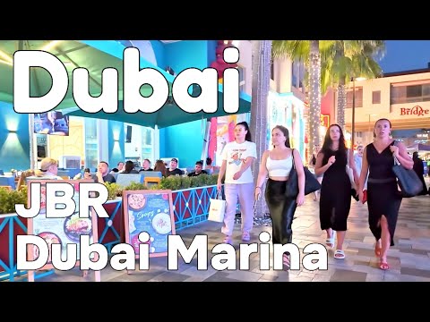 Dubai 🇦🇪 Amazing JBR, Dubai Marina [4K] Night Walking Tour