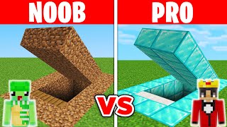 Minecraft NOOB vs PRO: SAFEST HIDDEN HOUSE BUILD CHALLENGE