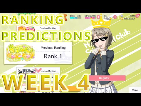 Love Live! All Stars: School Idol Channels Ranking Predictions [Week 4]