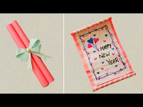 Last Minute New Year Card | New Year Greeting Card | How To Make New Year Greeting Card