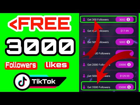 How to get 3000 Followers and likes on tiktok. free tiktok followers and likes 2022.