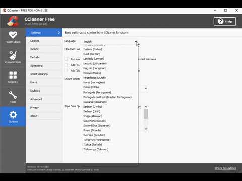 【WindowsでのCCleaner Portable】日本語化する方法