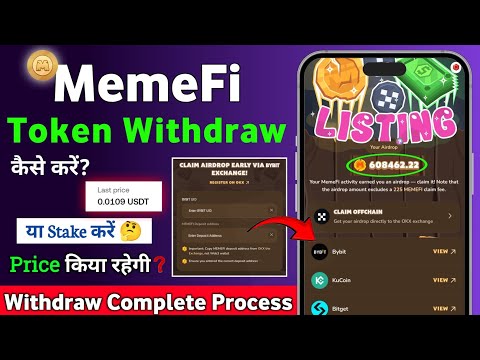 MemeFi Airdrop Withdraw on Bybit Exchange | MemeFi New Update | MemeFi Token Price Prediction | Fee