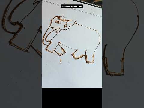 How to draw elephant #youtubeshorts#viralshort#mehndi#mehndi#shorts#viral#mehndidesign