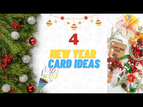 Easy New Year Greeting Card Ideas | Handmade New Year Card | Last Minute  Card Making