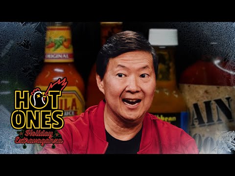 Ken Jeong Spreads Joy at the Hot Ones Holiday Extravaganza | Hot Ones