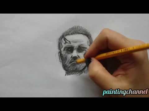 How to draw Mortal Kombat 11 - Terminator