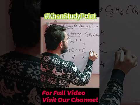 Electron Dot Structure Of Propene | Alkene  | Lewis Structure | Fraz Khan #shorts #hydrocarbon #C3H6